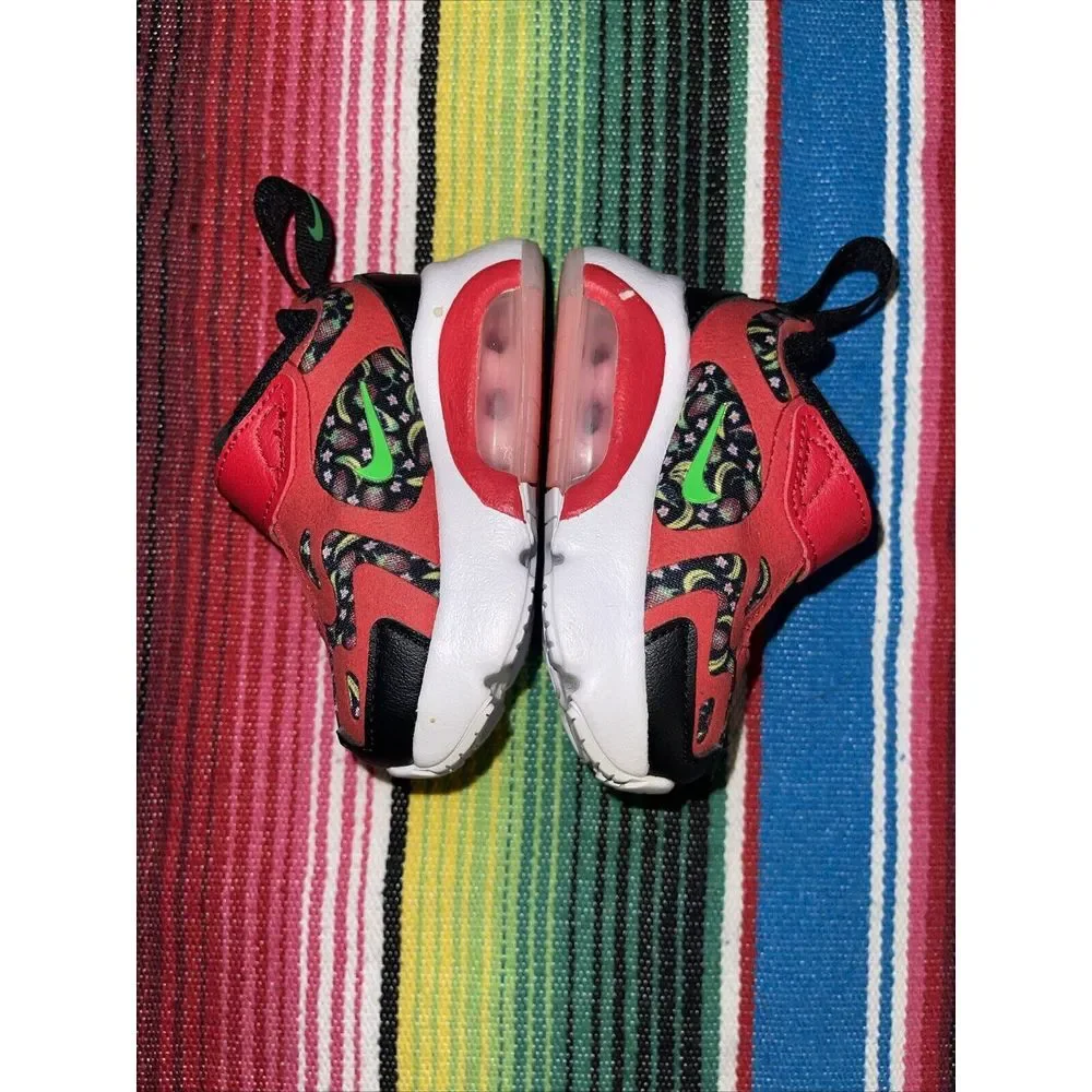 Nike Air Max 200 Toddler 2C‎ Fruit Sneakers University Red Green Spark Adorable